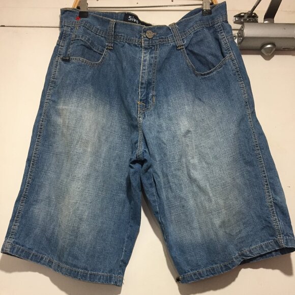 VINTAGE 5IVE JUNGLE & Co. WIDE LEG JEANS SHORTS SIZE 36 - Picture 2 of 8